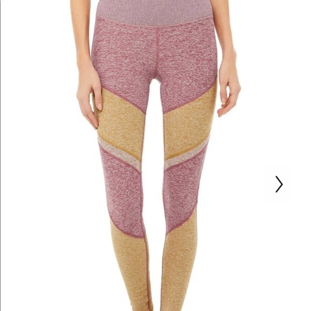 ALO Yoga Pink and Yellow Leggings - Picture 2 of 8